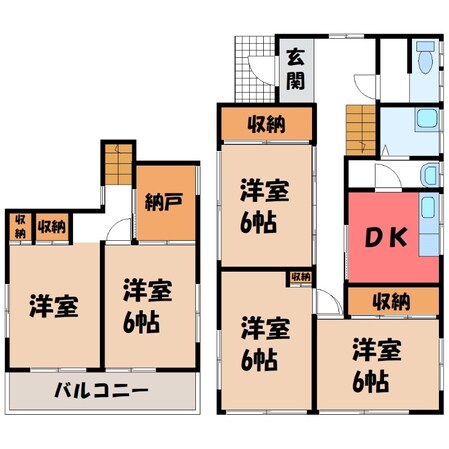 五代1丁目貸家の物件間取画像